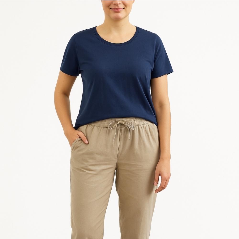 Gap Khaki Drawstring Pants Preppy Summer Travel Casual Pants Size Lg